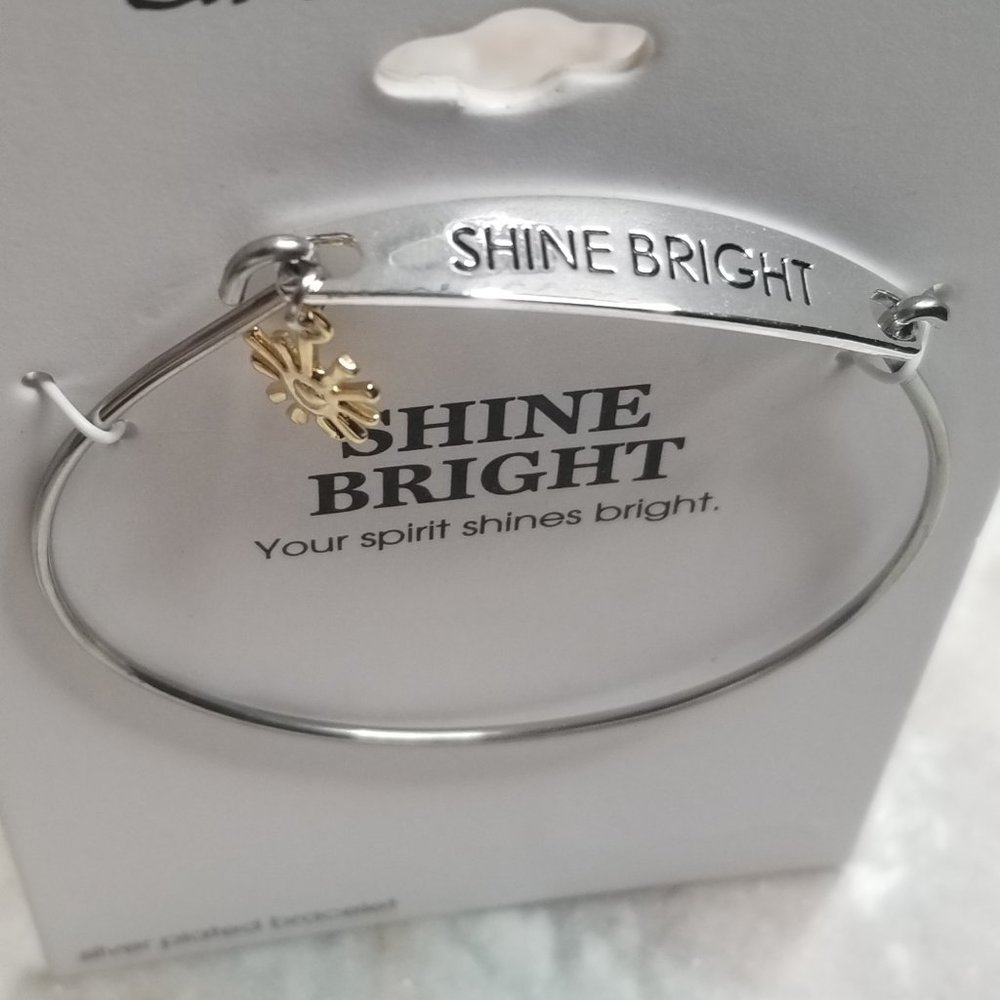 Unwritten Fine Silver Plated Shine Bright Silver Bracelet